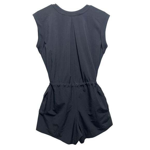 Athleta Black Utility Romper Size 2 Women’s Sleeveless V-Neck Pockets - Picture 4 of 16
